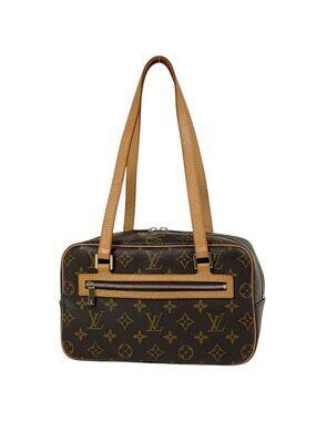 Louis Vuitton Cite MM Shoulder Bag Monogram Brown